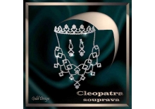 Cleopatra souprava - strass stříbřený